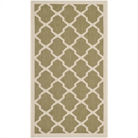 Safavieh 2 Ft. X 3 Ft. -7 In. Rectangle Indoor-Outdoor Courtyard- Green And Beige- Machine Made Rug CY6903-244-2
